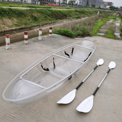 China 2023 hot sale leisure fun rotomolding fishing transparent kayak transparent kayak double fishing kayak for sale