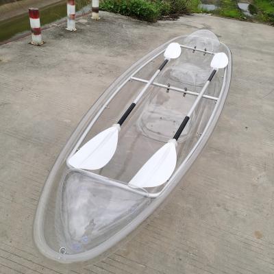 China Fishing Fun Leisure A Sit On The Double Top Transparent Canoe Kayak 2 Person Crystal Clear Fishing Kayak for sale