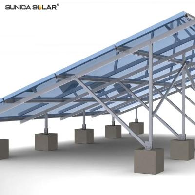 China Easy installation SUNICA SOLAR PANEL FLAT ROOF ALUMINUM SUPPORT STRUCTURE for sale