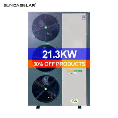 China Hotel Europe Air Source Home Heating R410A Inverter Cooling HeatPump 16KW 18KW 20KW 22KW Mini Split Heat Pump Air to Water for sale