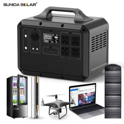 China SUNICA 2400W Solar Generator Power Supply Remote Control Portable Outdoor Camping On Land for sale