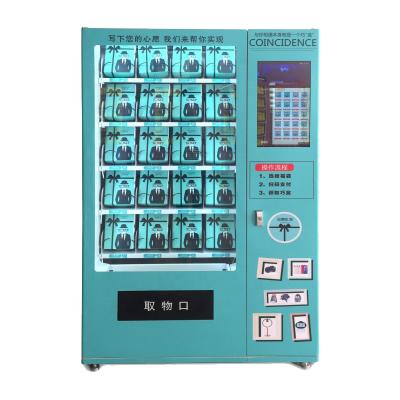 China Coin Operated Metal/Tempered Glass Games Touch Screen Cosmetics Vending Machine Box Vending Machine Gift Lucky Machine for sale