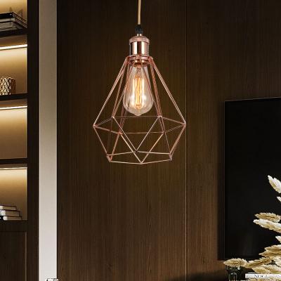 China Mini Iron Vintage Industrial Farmhouse Hanging Kitchen Island Pendant Light for sale