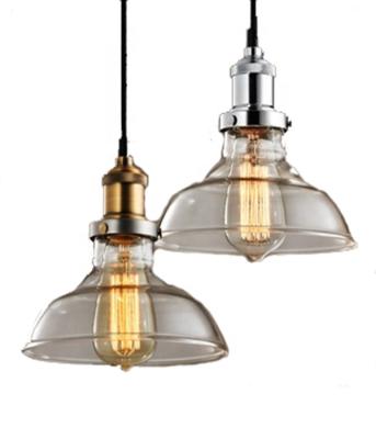 China Edison Vintage Style 1-Light Contemporary Industrial Glass Pendant Indoor Lighting for sale