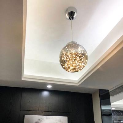 China Durable Modern Indoor Modern Starry Glass Dining Room LED Pendant Light Durable Hanging Light for sale