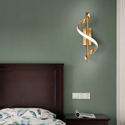 China Lighting Functions Wholesale Modern Indoor Decorative LED Wall Lamp Hallway Black Gold Minimalist LED Wall Light Sconce for sale