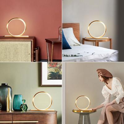 China Hot Sale Contemporary Modern Circles LED Aluminum Table Light For Home Decorative for sale