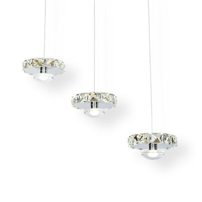 China New residential crystal+shade pendant lamp for sale