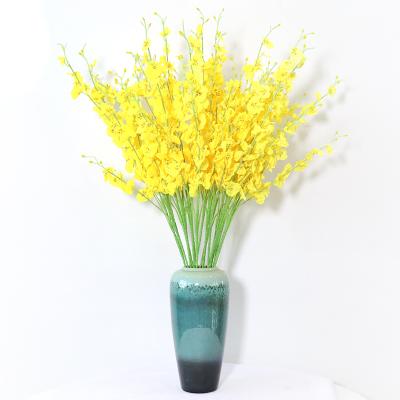 China Modern Dancing Orchid Flower Branch Artificial Stem Plant Wedding Decoration Office Bulk Flower Arrangement for sale