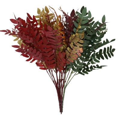 China 11 Colors Modern Wedding Indoor and Outdoor Decoration Plant Plastic Artificial Willow Leaves for sale