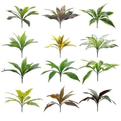 China Plants Flower Arrangement Plastic Leaf In Modern Green Artificial Wholesale Garden Decoration for sale