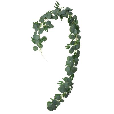 China Factory/Artificial Europe/Simplicity Eucalyptus Vines Cheap Wedding Artificial Eucalyptus Leaves Wholesale Artificial Eucalyptus Vine Garland Green Leaves for sale