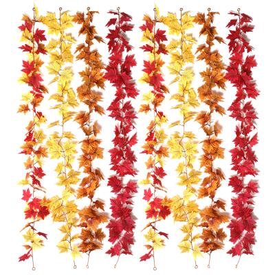 China The background wall/home decoration/holiday/Valentine's Day/wedding four of Ivy Halloween decorations simulation plant plastic vines simulate autumn maple leaves for sale