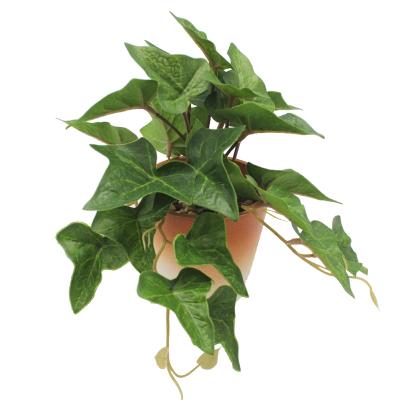 China Home Modern Potted Boston Ivy Green Artificial Eyebrow Plastic Turtle Leaf Natural Plants For Party Decoration for sale