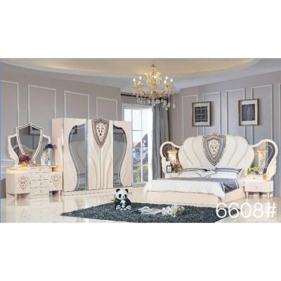 China Lighted Headboard A6608# 2021 King Size Bedroom Set Luxury Modern for sale