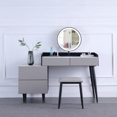 China Nordic Luxury Modern Makeup Dresser Bedroom Dressing Table With Led Mirror for sale