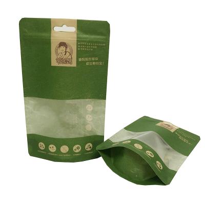 China High Quality Food Coffee Tea Package Bag Customized Design Ziplock Stand Up Tea Packaging Bag Pouch Empty Food Bag With Window for sale