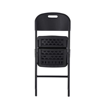 China Foldable Black Or White PP Steel Portable Folding Chair For Banquet for sale