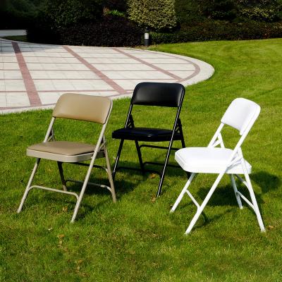 China Modern Supply Upholstered Metal Folding Chair Outdoor Furniture Garden Set Resin Chair for sale