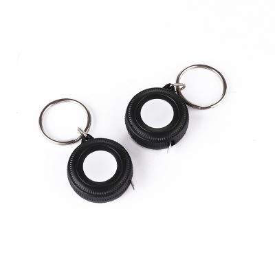 China Promotional Mini 1M Retractable Tape Measure Promotional Tire Shape with Key Ring for Extension for sale