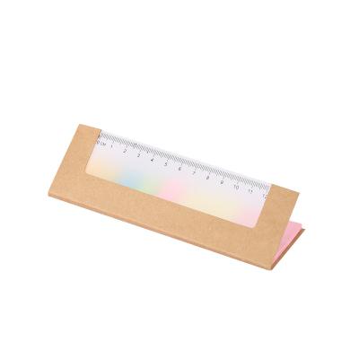 China Different Shape Page Cover Wrapping Paper Factory Adhesive Sticky Notes Self Adhesive Colorful Cheap Sticky Note Pads With Ruler for sale