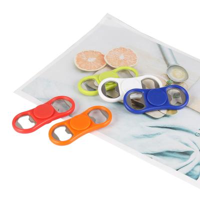 China Simple Design Double Stocked Head Bottle Opener Colorful Beer Bottle Opener for sale