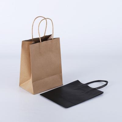 China Recyclable Small Rectangle Coffee Kraft Paper Bags Natural Black Color Paper Bag for sale