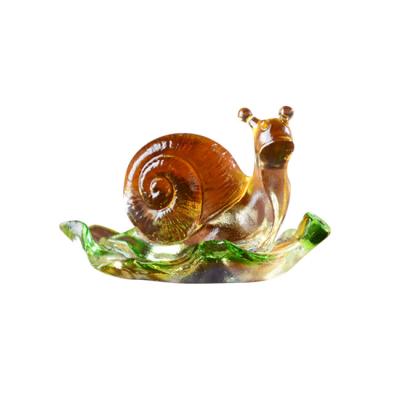 China China Santivaldor Crystal Snail Decor Joss Stick Inserted End Table Popular Decor for sale