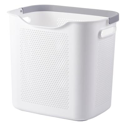 China Household Traditional Hot Selling Storage Dirty Laundry Hamper With Handle Portable Dirty Basket PP Storage Plastic Clothes Laundry Hamper for sale