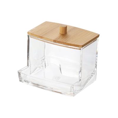 China Vintage High Quality Durable Using Various Custom Plastic Cosmetic Box With Bamboo Lid for sale