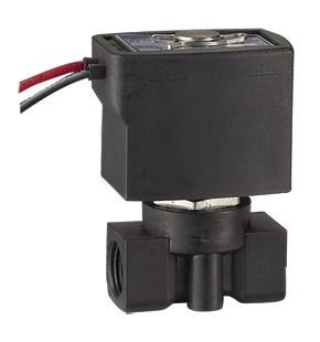 Cina Elettrovalvola a solenoide miniatura di plastica PA66, piccola elettrovalvola a solenoide normalmente chiusa 24V/12VDC in vendita