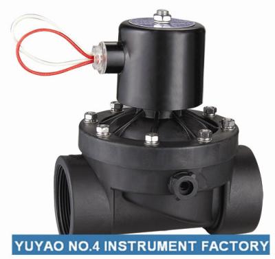 China Zero Pressure Plastic Water Solenoid Valve 2 Inch Normally Closed for sale