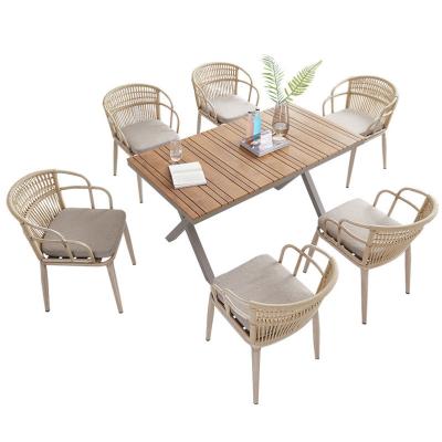 China Modern Outdoor Furniture Series Single High-grade Aluminum Alloy Rattan Casual Luxury Woven Chair for sale