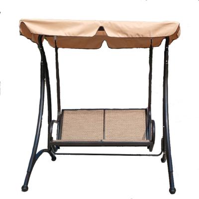 China Traditional Outdoor Home Furniture Series Metal Casual Swing Woven Sunscreen Swing for sale