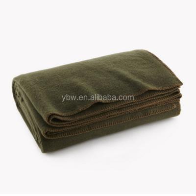 China Disposable Warm Wool Fire Bedspread Sewing Machine Olive Green Delay Blanket, US Military for sale