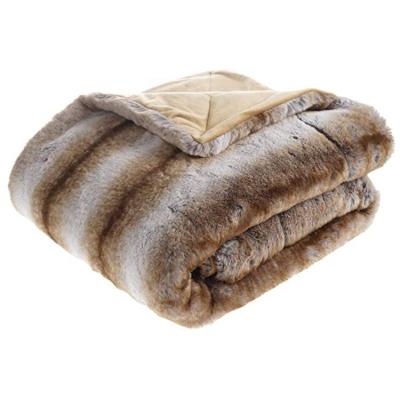 China New Design Anti-static Soft Winter Soft Plush Faux Rabbit Faux Rabbit Fur Blanket Thick Fleece Fur Blanket For Adult for sale