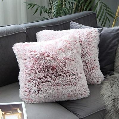 China Wholesale Printed Anti Dust Mite High Quality Polyester Faux Rabbit Fur Pillow Cushion Home Sofa Bed for sale