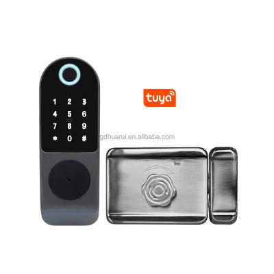 China TTLock WiFi Waterproof Smart Fingerprint Lock Huarui Tuya Tuya Door Lever Door Home Locker for sale