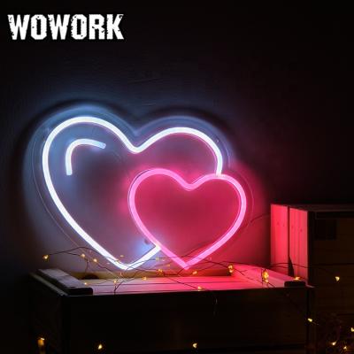 China Waterproof WOWORK 3d company LOGO and led RGBW letters acrylic custom neon lights for home advertising display for sale