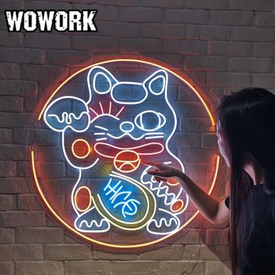 China WOWORK Customized Wedding Waterproof Decoration Supplies Japanese RGBW Neon Sign Acrylic Neon Light for sale