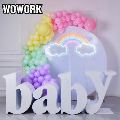 China Custom Waterproof WOWORK Boy Girl Cake Topper BABY Letter Table for Kids 1st Birthday Party Decoration Baby Shower Decoration for sale