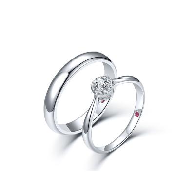 China Romantic Hot selling niche simple true love couple rings men and women a pair of rings for sale