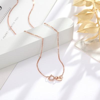 China Simple 18k Rose Gold Necklace Women's Light Luxury Niche Necklace Clavicle Chain 2022 New for sale