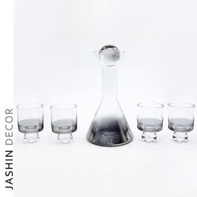 China Creative Luxury Wine Cabinet Decoration Crystal Glass Wine Set Modern Home Furnishing Set Decorations for sale