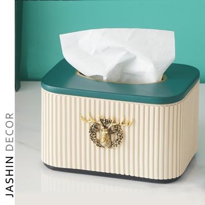 China Tissue Covered Wagon Paper Towel Box Minimalist Modern White Household Items for sale