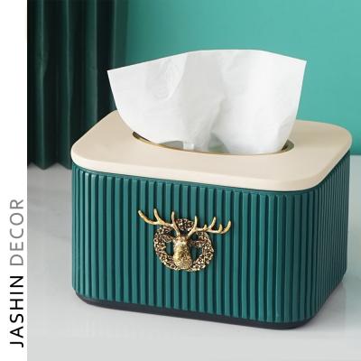 China Minimalist High End Lightweight Luxury Resin Tissue Box Used In Family Hotel Restaurants for sale