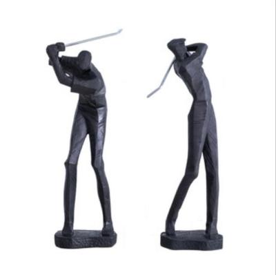 China Europe Souvenir Stock Number Resin Male Golf Trophy for sale