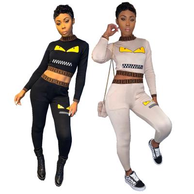 China Full Sleeve Breathable Two Piece Two Piece Set Boutique Exposed Navel Set Women Clothing Women Tracksuit Womens Clothing for sale