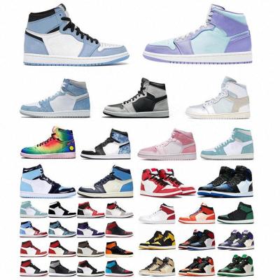 China CHICAGO Vintage Leather China Brand 1 Basketball Shoes Mens aj Multicolor aj 1 Basketball Shoes OG Chicago 1 Sneaker Basketball for sale