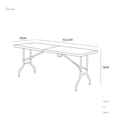 China Foshan Modern Outdoor Tables And Chairs For Garden Rectangular White Plastic Folding Table And Chair for sale